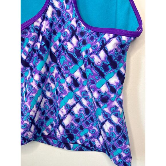 Speedo Girls Racerback Tankini Top Purple Size 16 New with tag - Picture 9 of 9